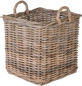 Kouboo Kobo Square Rattan Decorative Storage Basket and Planter, Medium Size, Gray | Amazon (US)