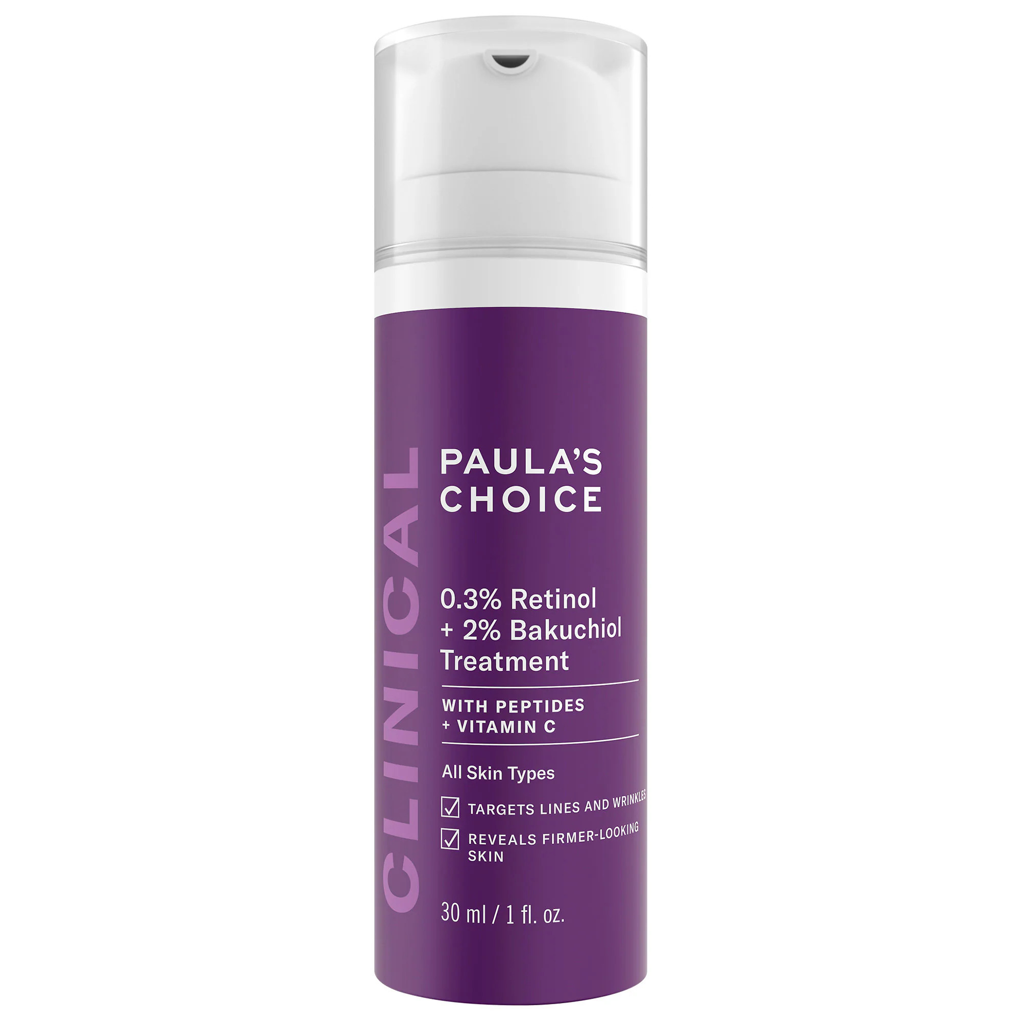 Paula's Choice Clinical 0.3% Retinol + 2% Bakuchiol Treatment 1 oz/ 30 mL | Sephora (US)