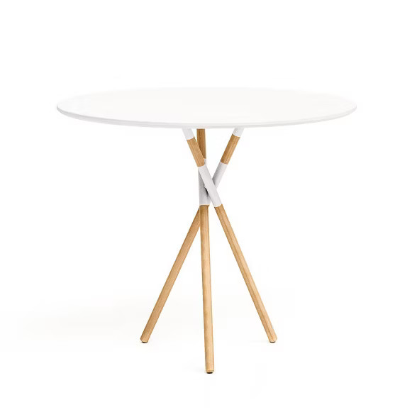 30" Blythe Round Dining Table White/Natural - Jamesdar | Target