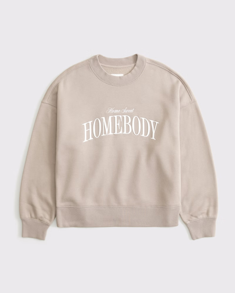 Abercrombie & Fitch Women's Homebody Classic Sunday Crew in Sand - Size M | Abercrombie & Fitch (US)