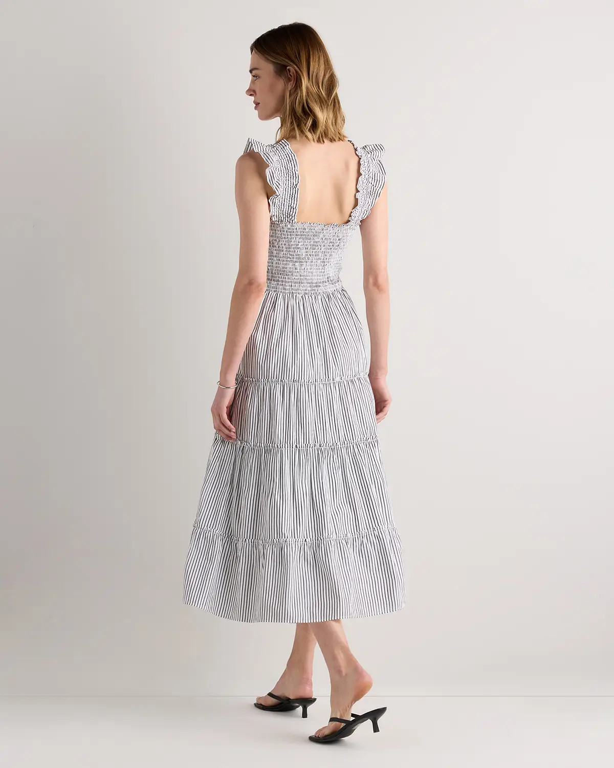 100% Organic Cotton Poplin Smocked Midi Dress | Quince