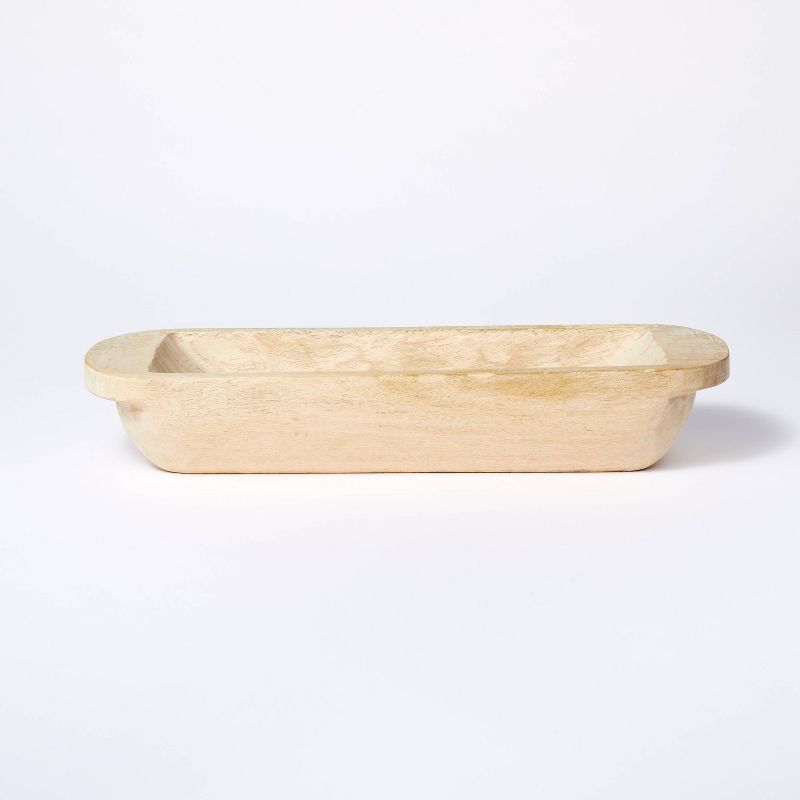 Long Wooden Bowl Brown - Threshold™ designed with Studio McGee | Target