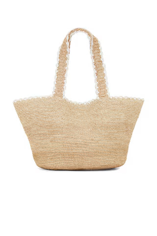 BTB Los Angeles Odesa Tote in Natural & White from Revolve.com | Revolve Clothing (Global)
