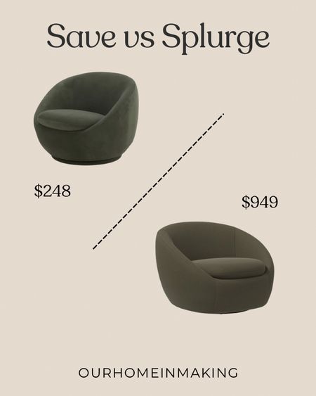 Save vs Splurge - accent chairs 

#LTKhome