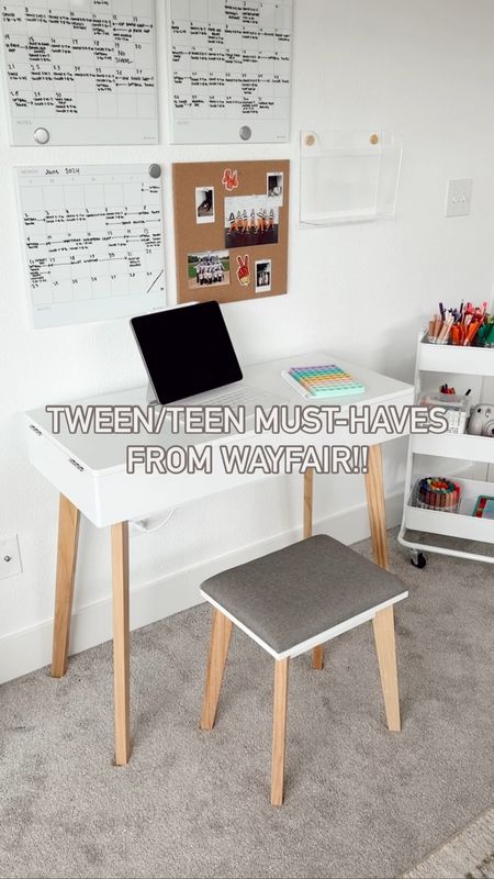 Now’s the time to shop at @Wayfair !  They're having their 5 Days of Deals event with up to 70% off home favorites and free shipping! My daughter has been wanting a vanity / desk for her room since last year and am so glad I found this!  Mariah is OBSESSED with it!  
#WayfairPartner #Wayfair #sale tween and teen desk - girls bedroom - office 

#LTKVideo #LTKhome #LTKsalealert