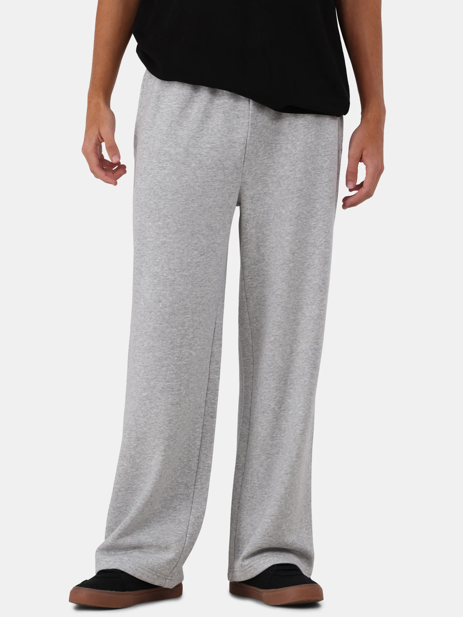 No Boundaries Soft Fleece Vintage Inspired Straight Sweatpants, Men's and Big Men's | Walmart (US)