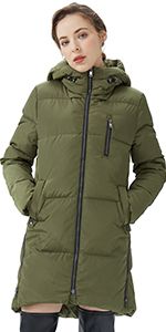 Amazon.com: Orolay Women's Down Jacket Coat Mid-Length Darkgrey XS : Sports & Outdoors | Amazon (US)