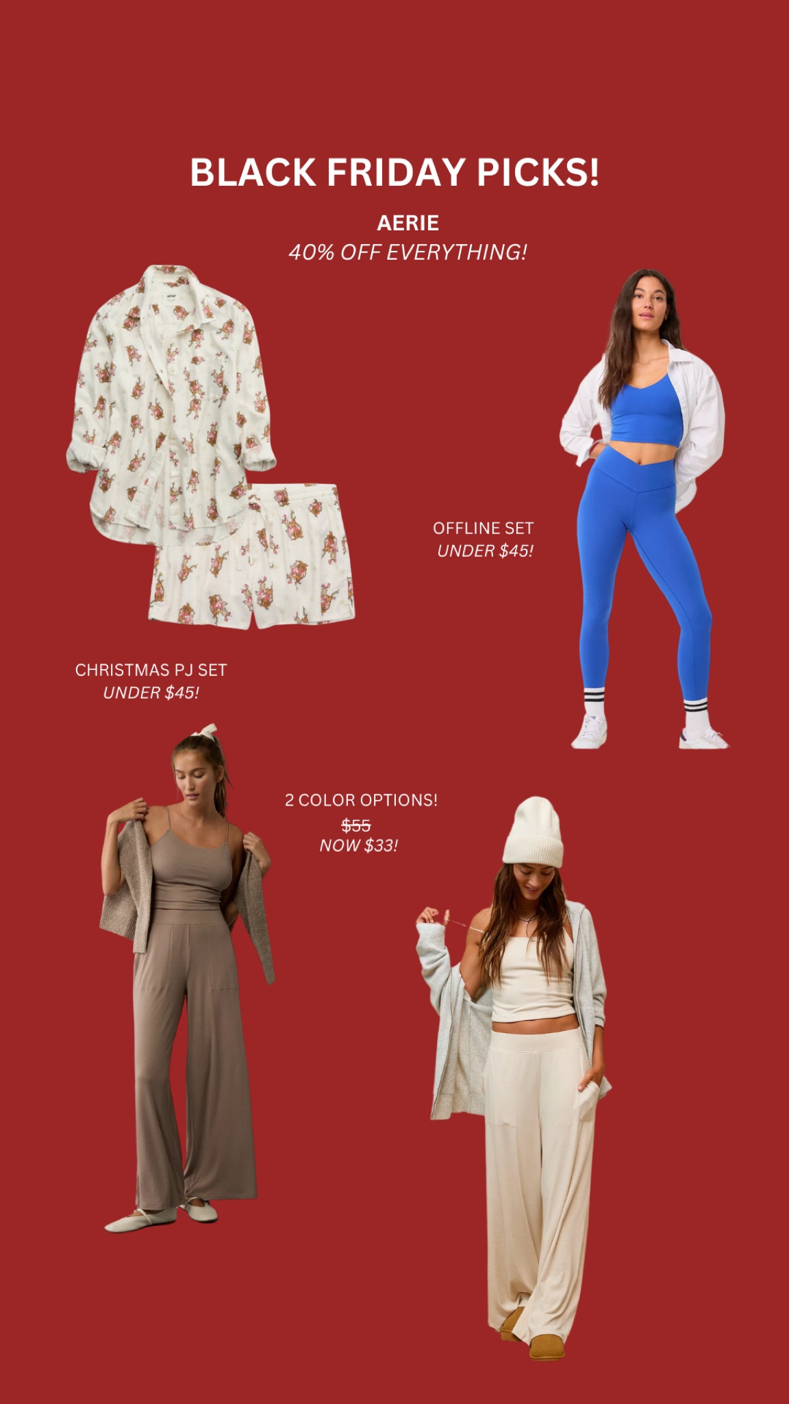 Aerie Black Friday picks! 40% off everything!

#LTKFindsUnder50 #LTKHoliday #LTKSaleAlert