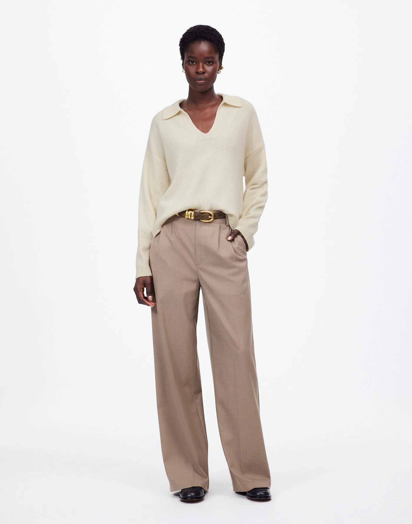 Cashmere-Wool Blend Polo Sweater | Madewell | Madewell