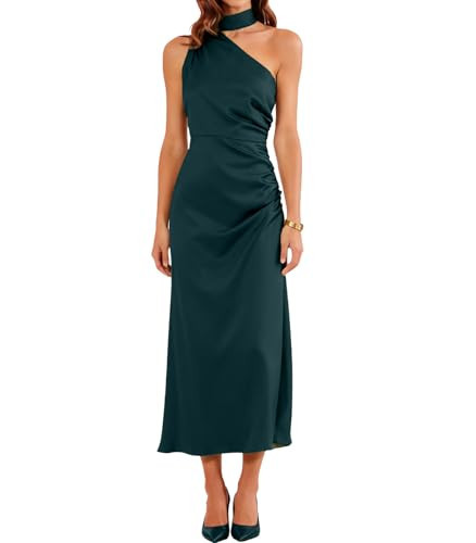 RIHOAS Women's Elegant Formal Evening Gown Wedding Guest Dress Spring Summer Vacation Party Outfits Dark Green - L | Amazon (US)