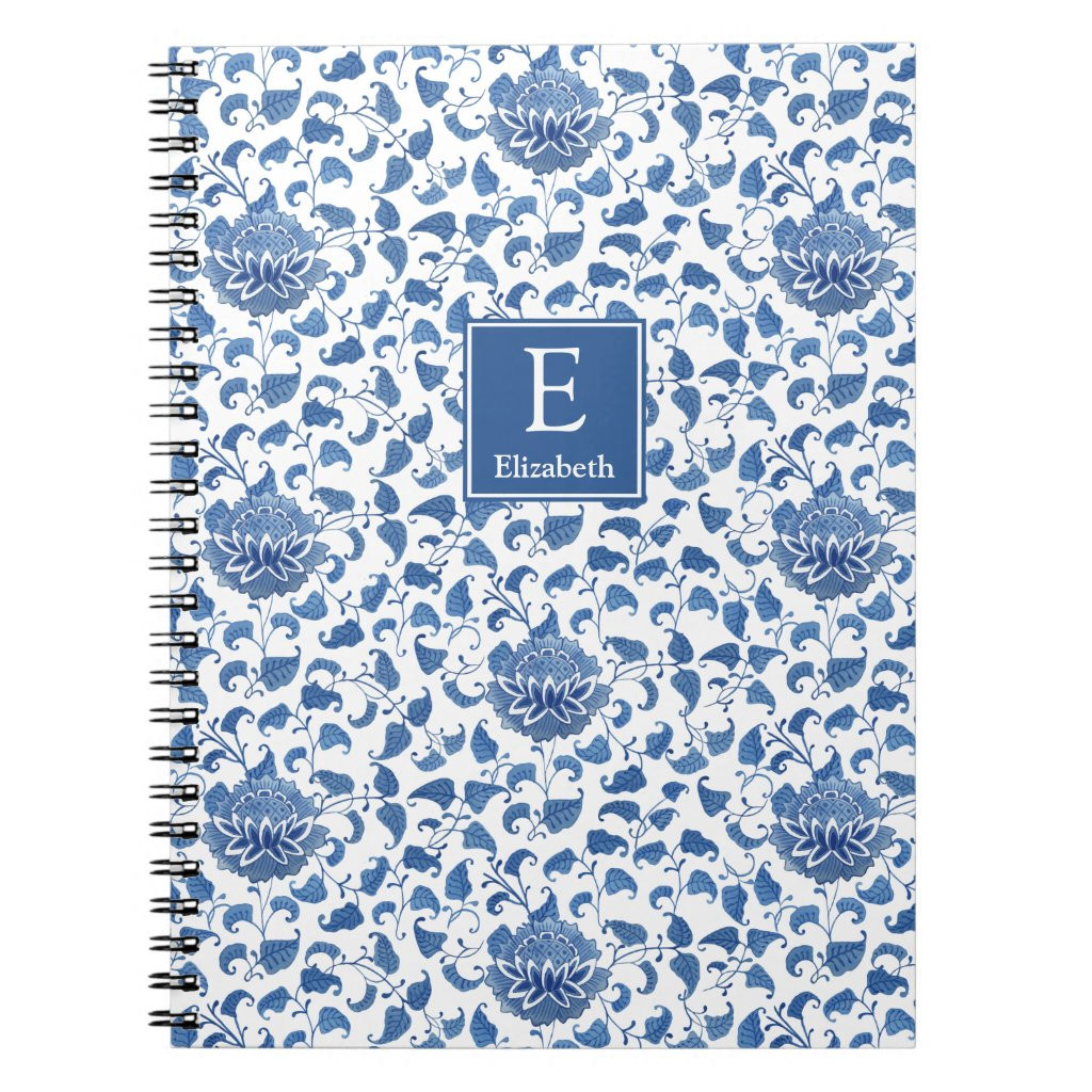 Smart Blue And White Monogrammed Chinoiserie Chic | Zazzle