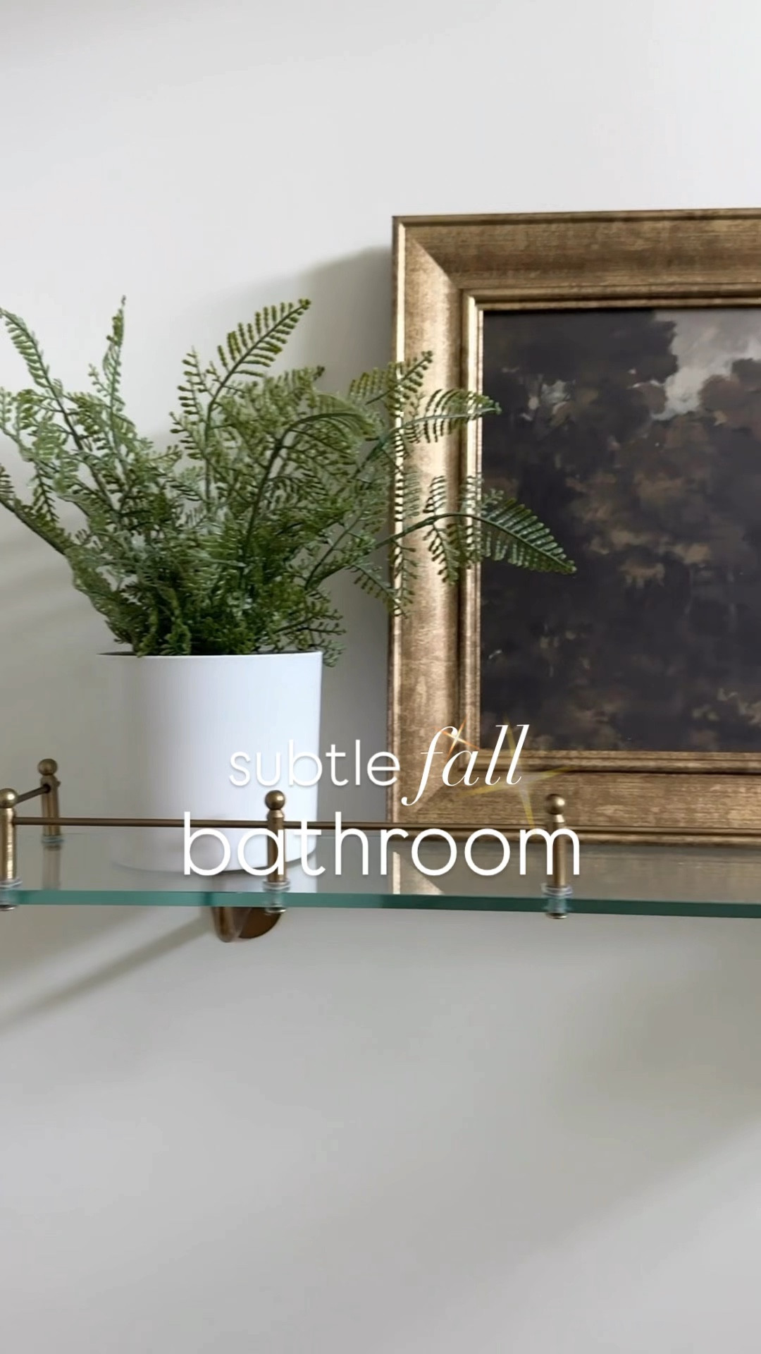 Subtle fall bathroom decor 

Fall bathroom, pumpkins, fall decor, fall styling, bathroom decor, cozy bathroom, fall decorating, subtle fall decor, ceramic pumpkins, McGee and co, dark vase, dried florals, bathroom design 

#LTKHome #LTKStyleTip #LTKVideo