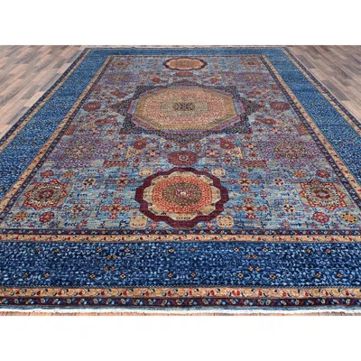 9'10" X 13'8" New Hand Knotted Blue Wool Rectangle Oriental Rug - MOA10286760 | Wayfair North America