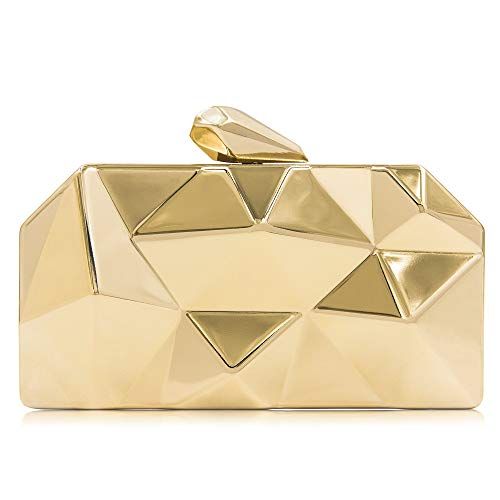 Milisente Women's Clutch Purses Metallic Bridal Party Geometric Evening Clutches Bags Cocktail Formal Handbags | Amazon (US)