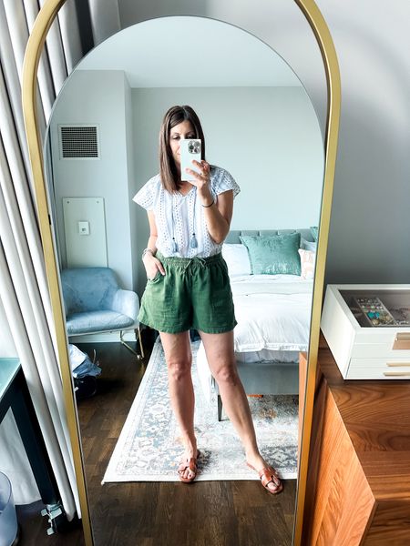 Summer outfit, linen shorts, under$30

#LTKFindsUnder50 #LTKOver40 #LTKTravel