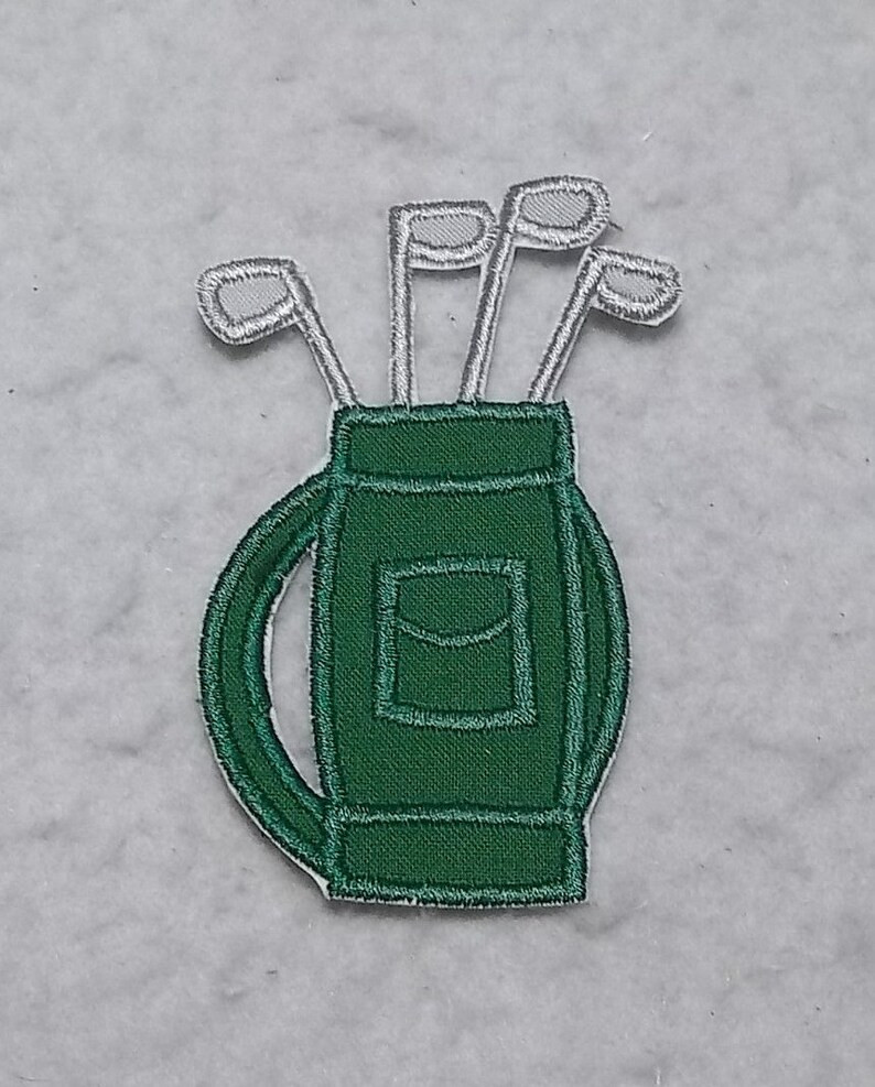 Golf Bag With Silver Clubs MADE to ORDER Choose COLOR and Size Fabric Iron on Applique Patch 9551... | Etsy (US)