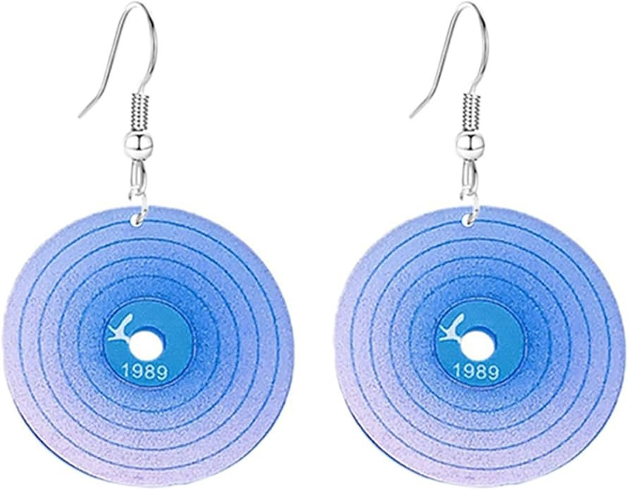 1989 Earrings for Women Singer Earrings 1989 Vinyl Record Earrings Album Inspired Earrings Acryli... | Amazon (US)