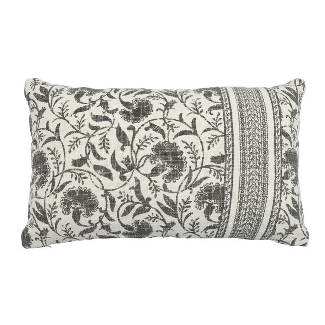 allen + roth 20-in x 12-in Gray Oblong Indoor Decorative Pillow | Lowe's