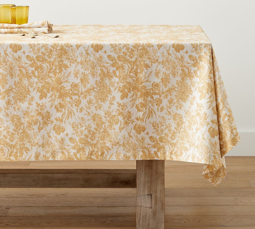 Sorrel Toile Print Organic Tablecloth | Pottery Barn (US)