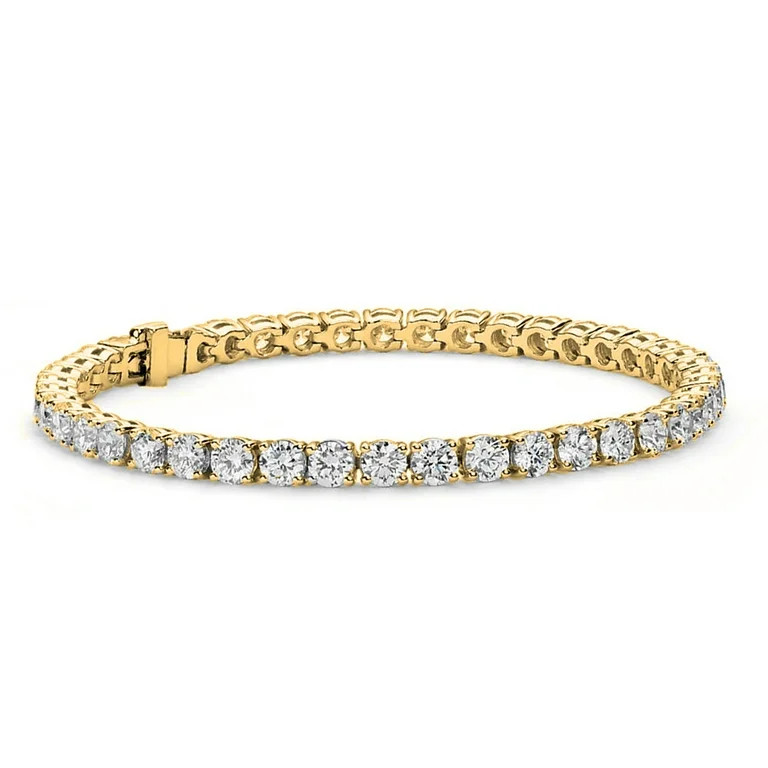 Cate & Chloe Olivia 18k Yellow Gold Plated Tennis Bracelet with Crystals | Women's Bracelet with ... | Walmart (US)