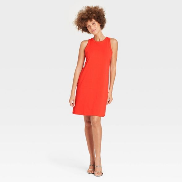 Women&#39;s Knit Tank Dress - A New Day&#8482;  Red L | Target