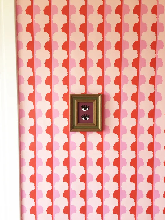Removable Wallpaper / Mirror Mirror Face Print / Perfect for - Etsy | Etsy (US)