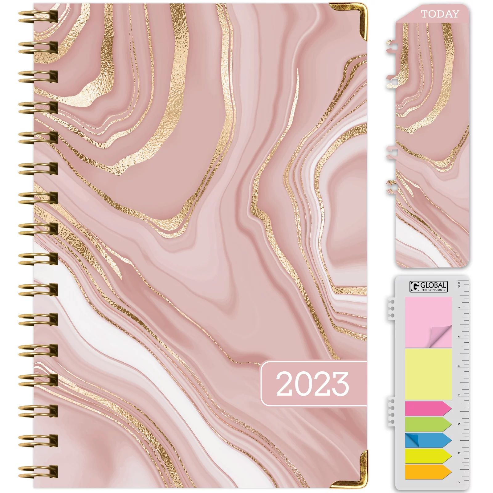 HARDCOVER 2023 Planner (Pink Gold Marble) (MEDIUM: 5.5" x 8") | Walmart (US)