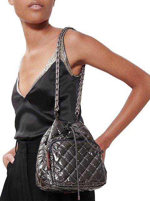 Crosby Quilted Metallic Bucket Bag | Saks Fifth Avenue