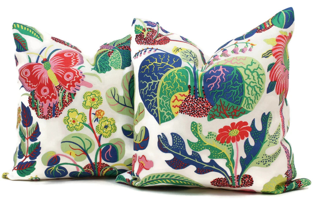 OUTDOOR Decorative Pillow Cover Exotic Butterfly in Spring  18x18, 20x20, 22x22, 24x24, Eurosham,... | Etsy (US)