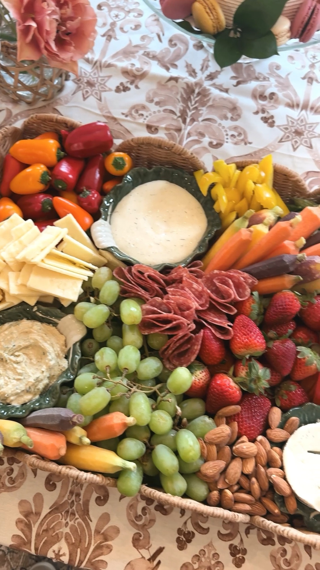 Charcuterie board in scalloped tray, perfect for spring entertaining and Easter. 

#LTKHome #LTKParties