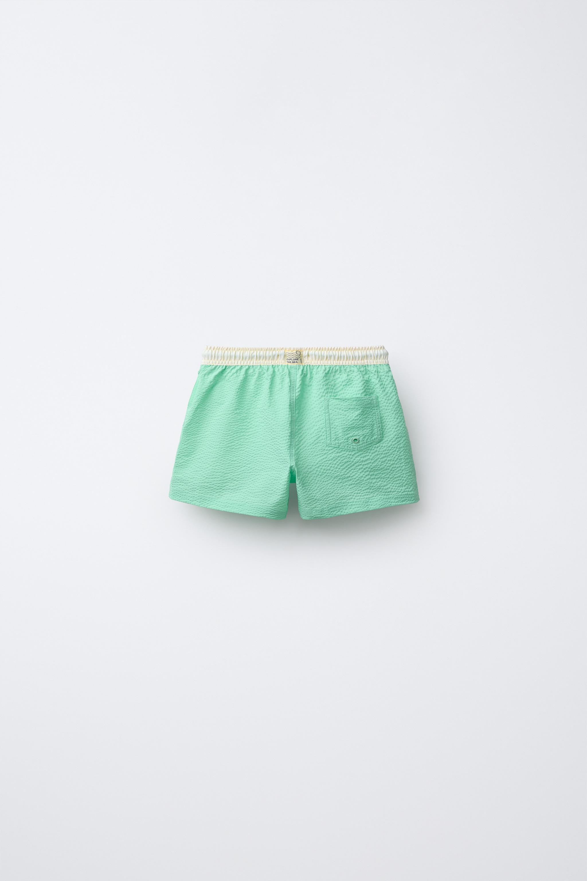 AGES 2-6 / SWIM BERMUDA SHORTS WITH LABEL | Zara UK