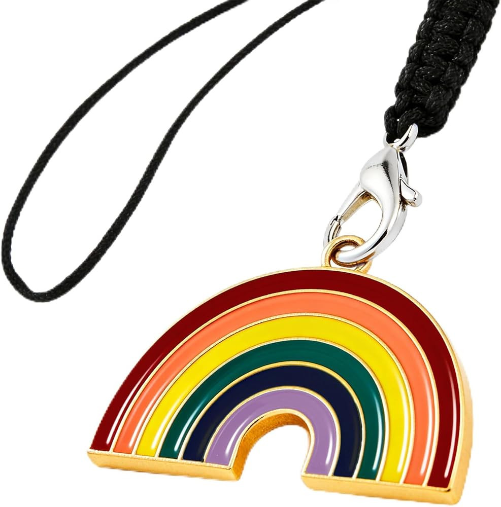 Rainbow Phone Charm, Pride Keychain, LGBT Bag Charm, Hanging Pendant for Backpack, Wallet, or Cam... | Amazon (US)
