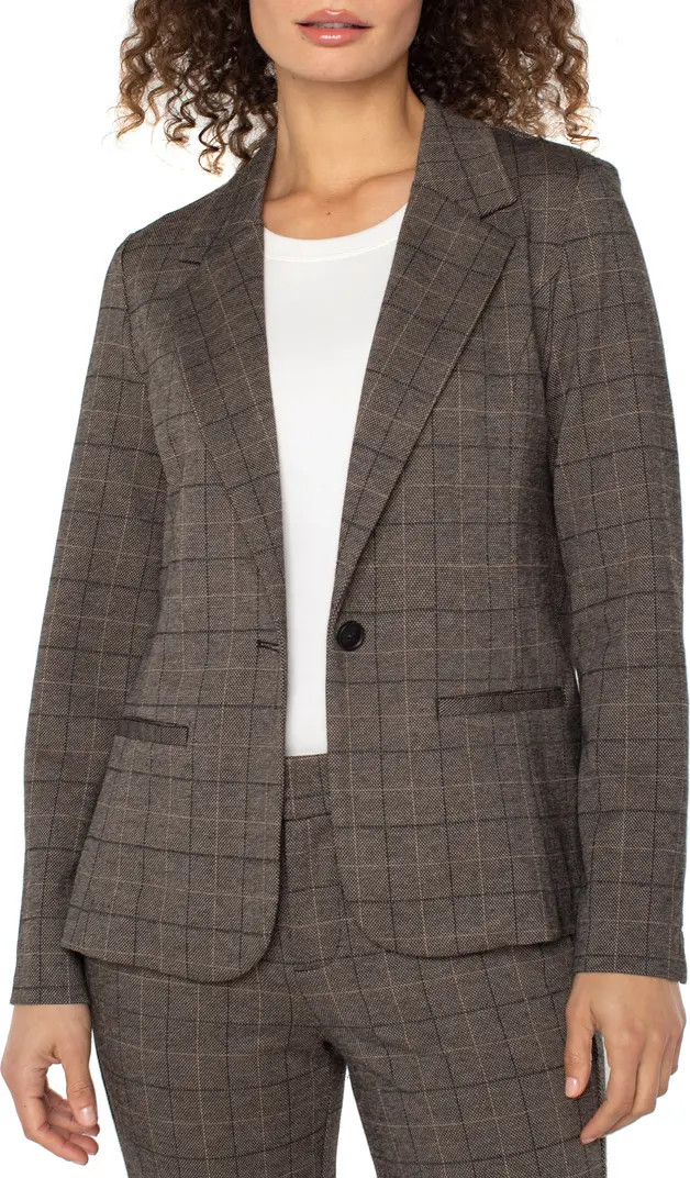 Fitted One-Button Plaid Blazer | Nordstrom