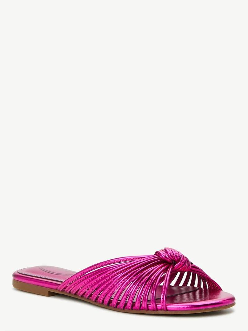 Scoop Women's Strappy Knot Slide Sandals | Walmart (US)
