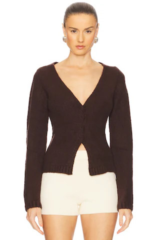 With Jean Valerie Sweater in Chocolate from Revolve.com | Revolve Clothing (Global)