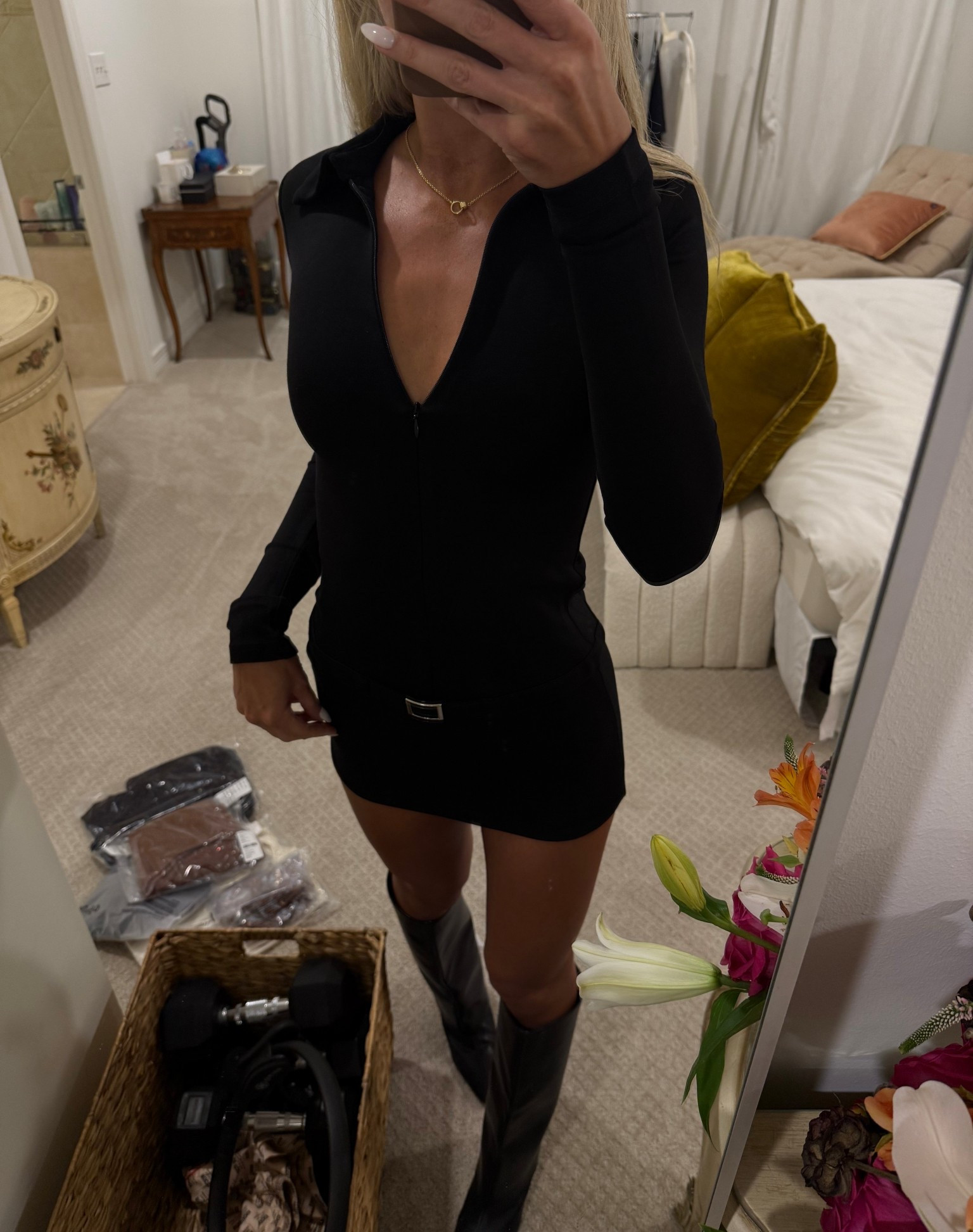 the perfect little black dress for fall/winter!! quite literally the best material 🧈

#LTKSeasonal #LTKTall #LTKFallSale