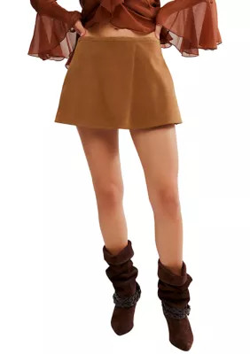 Free People Women's We The Free Paradise Found Suede Skort | Belk