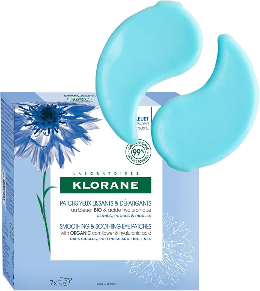 Klorane - Smoothing & Soothing Eye Patches With Organic Cornflower And Hyaluronic Acid - For Puff... | Amazon (CA)