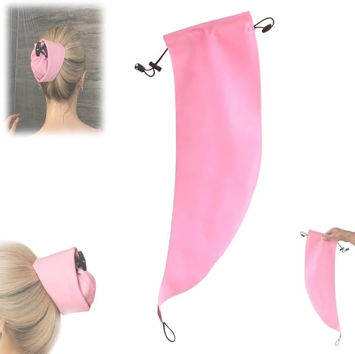 Waterproof Hair Sleeve for Long Hair, Crown Washing Shower Cap Ponytail, Protect Styled Hairs, Qu... | Amazon (US)