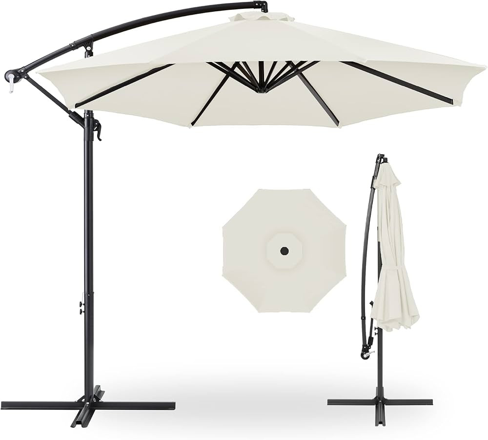 Best Choice Products 10ft Offset Hanging Market Patio Umbrella w/Easy Tilt Adjustment, Polyester ... | Amazon (US)