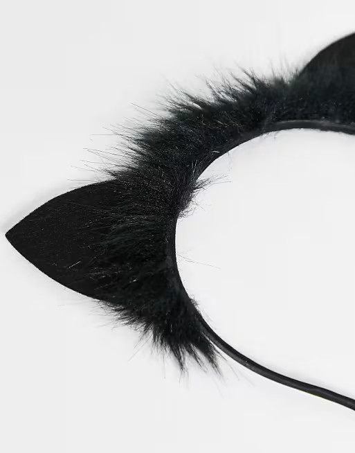 ASOS DESIGN Halloween headband with cat ears and fur | ASOS (Global)
