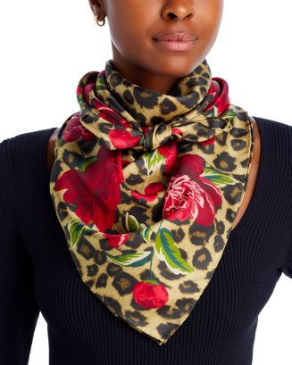 Leopard Garden Square Silk Scarf - 100% Exclusive | Bloomingdale's (US)