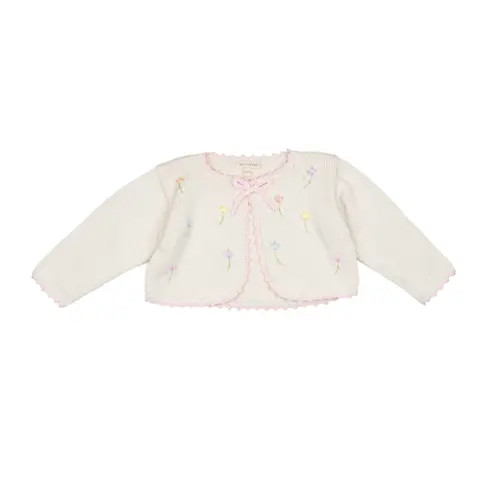 Wild Wawa Embroidered Bolero in Pink/natural at Nordstrom, Size 3-4 T | Nordstrom