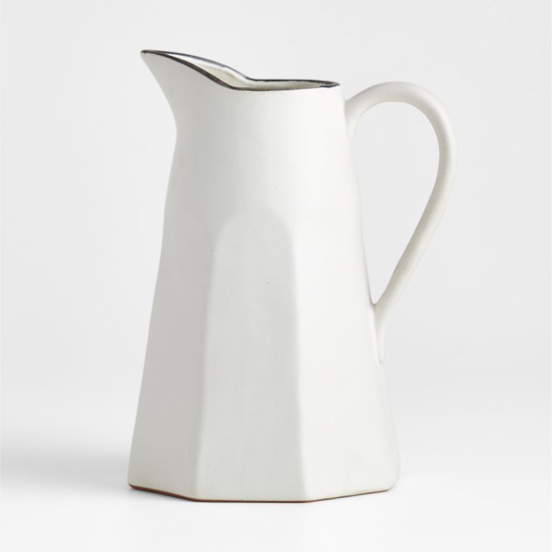 Stevey Cream Terracotta Pitcher by Leanne Ford + Reviews | Crate & Barrel | Crate & Barrel