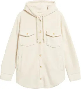 Hooded Fleece Shacket | Nordstrom