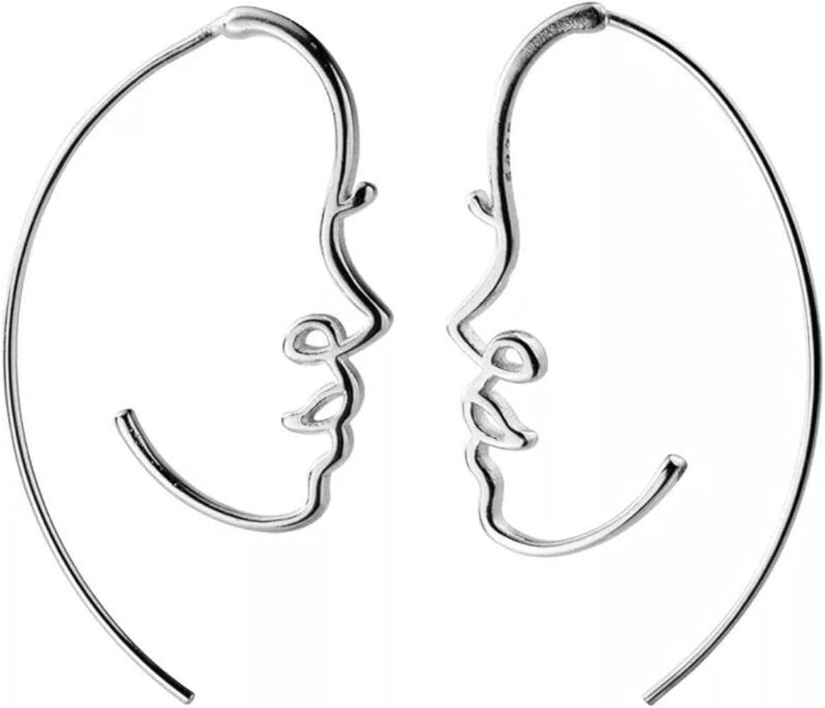 Handmade Face Earrings for Women Personalized Funny Lovely Vintage Bohemian Ethnic 3D Abstract Hu... | Amazon (US)