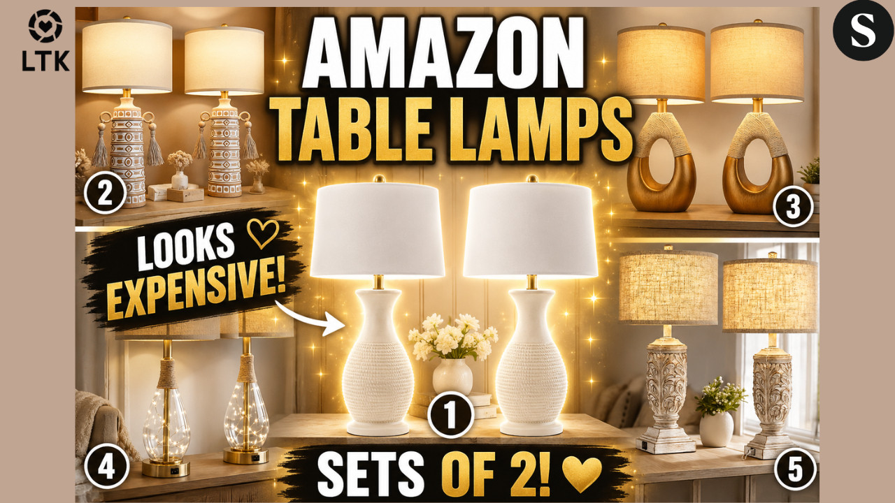 Amazon Table Lamps That Look Expensive 🤎 | Designer Lighting Finds for Less

Want your home to feel more expensive without spending designer prices? ✨
Today I'm sharing gorgeous Amazon table lamps that instantly elevate your bedroom, living room, entryway, office, or nightstand styling. From elegant bone lamps and farmhouse resin lamps to beautiful boho tassel designs and rattan lighting, these affordable Amazon finds bring warmth, texture, and luxury style to any space.
These are the kinds of lamps that make a room feel finished.

Which lamp set is your favorite? Let me know in the comments below! 🤎

🤎 Shop all of my favorite Amazon lighting finds on ShopMy and LTK!
✨ Follow me on LTK for daily home decor inspiration
✨ Browse my Amazon storefront and curated luxury-look-for-less collections
✨ Save your favorite lamp before it sells out
✨ Like, Comment & Subscribe for more affordable luxury home finds


🛍️Amazon Storefront:
https://amzn.to/3QCb5KS



🛍️ShopMy:
https://shopmy.us/shop/collections/5900168



🛍️LTK: 


#amazonfinds
#amazonhome
#amazonfavorites
#tablelamps
#bedroomdecor
#livingroomdecor
#nightstanddecor
#bohodecor
#farmhousedecor
#luxuryhome
#homedecor
#interiordesign
#amazonmusthaves
#neutralhome
#lightingdesign


amazon table lamps, amazon lamps set of 2, bedside lamps, farmhouse lamps, boho table lamps, safavieh lamps, rattan table lamps, luxury lighting, bedroom lamps, living room lamps, nightstand lamps, affordable home decor, amazon home finds, designer lighting, farmhouse decor, neutral home decor, boho home decor, table lamp ideas, amazon decor finds, luxury home accessories 

 #LTKdayinmylife #LTKOver40 #LTKHome
