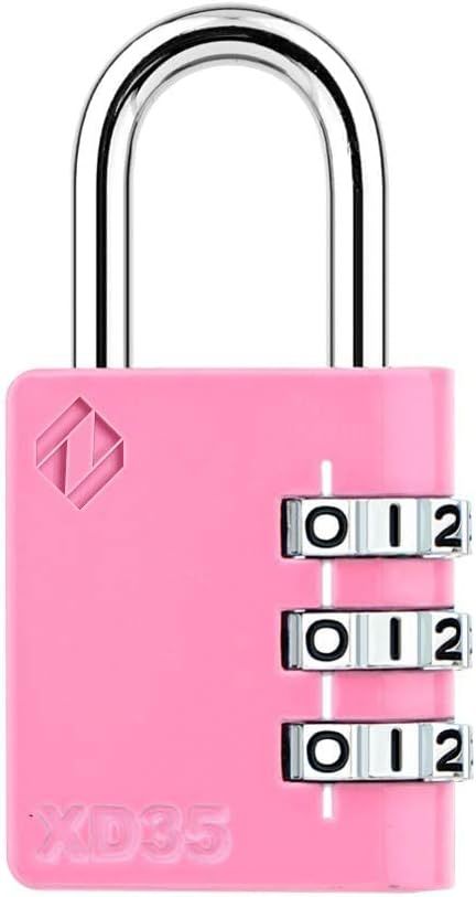 Zarker XD35 Padlock- 3 Digit Combination Lock for Gym, Sports, School & Employee Locker, Outdoor,... | Amazon (US)