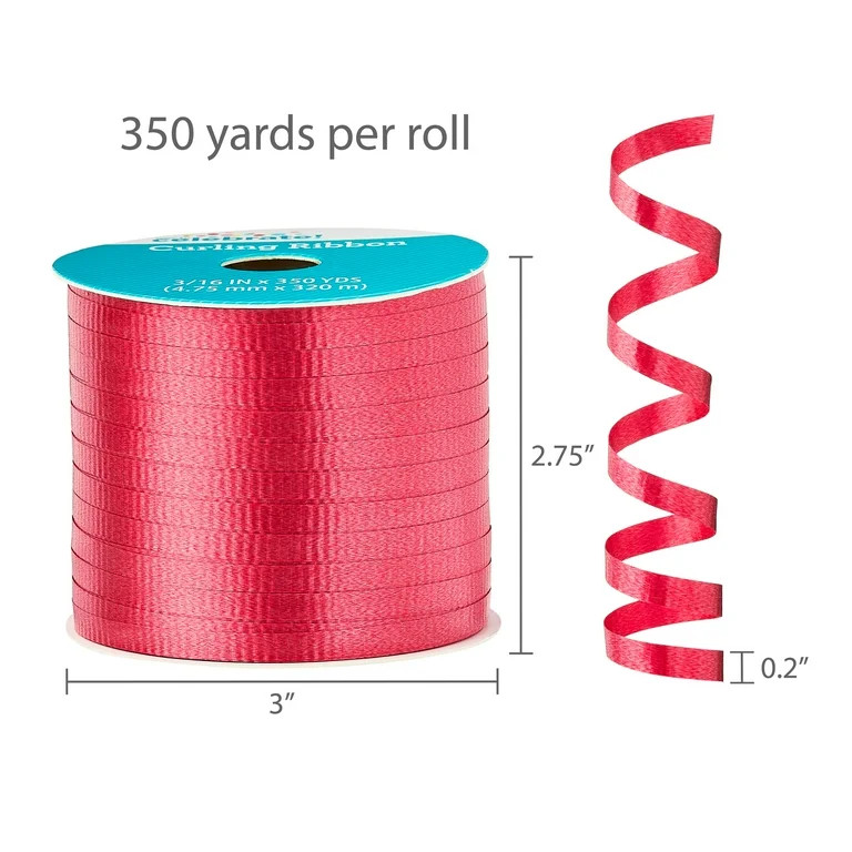 Red Curling Ribbon, 350 yds, by Way To Celebrate | Walmart (US)