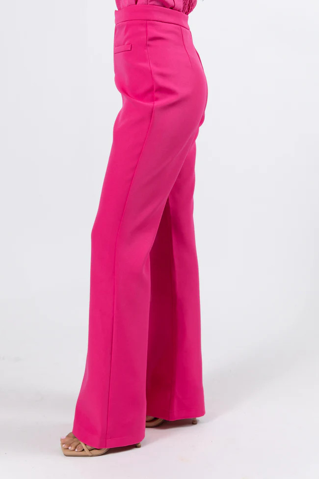 Beyond Romance Pink Flare Trousers FINAL SALE | Pink Lily